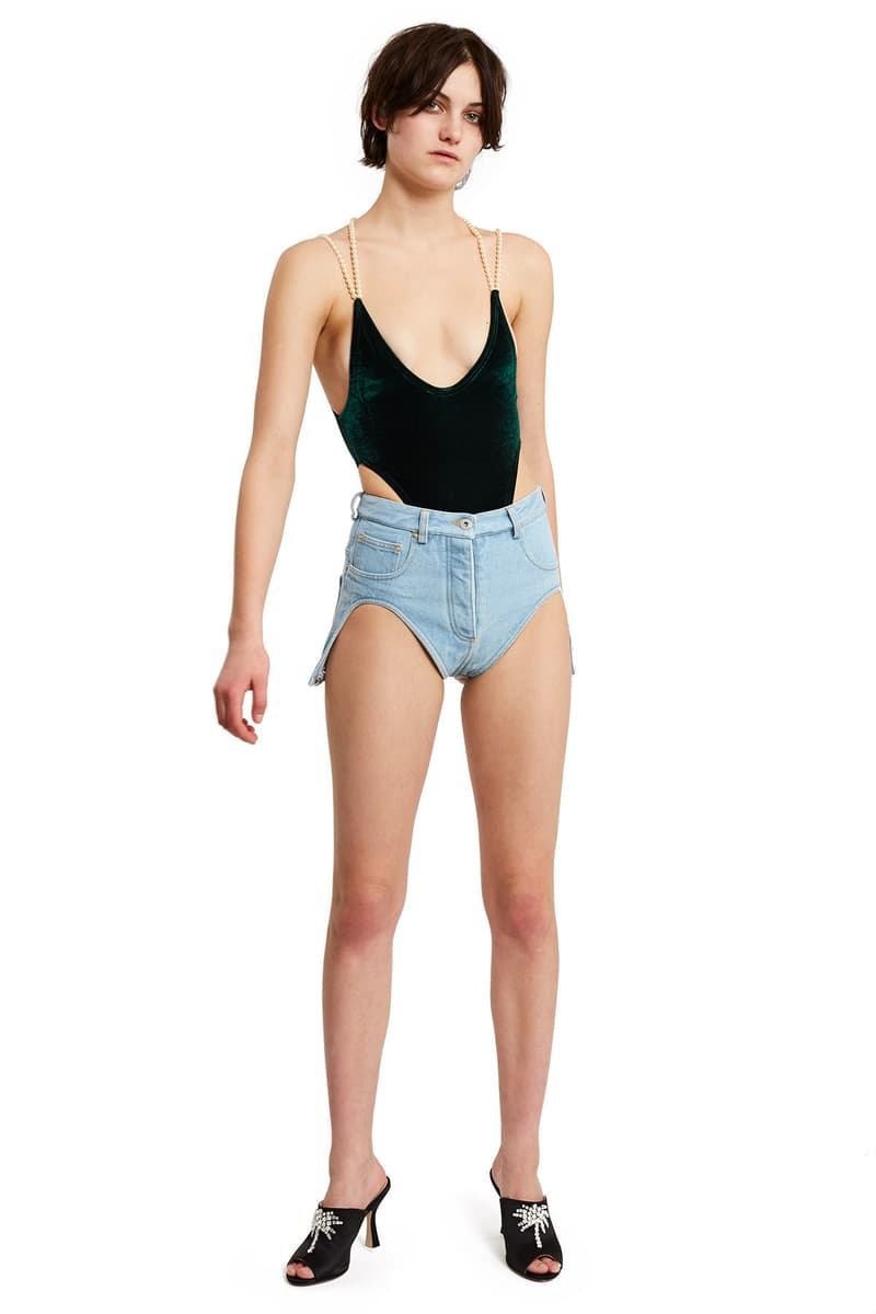 Y/Project Detachable Cut Out Front Jeans Shorts