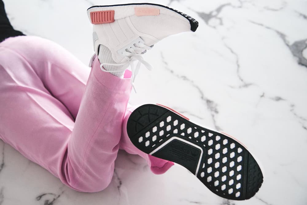 adidas Originals NMD R1 White Rose HBX HBXWM Pink
