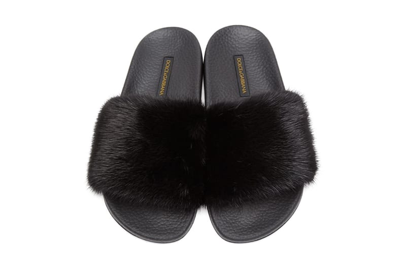 black dolce and gabbana slides
