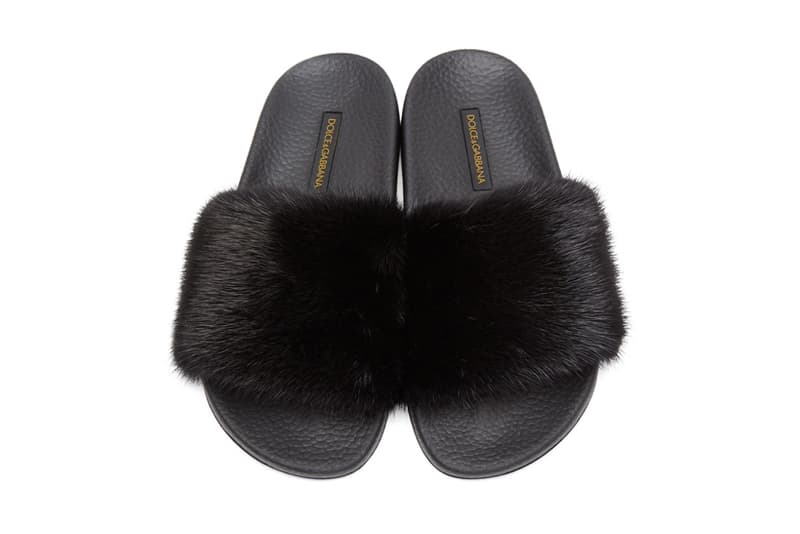 Dolce & Gabbana Fur Slides in 