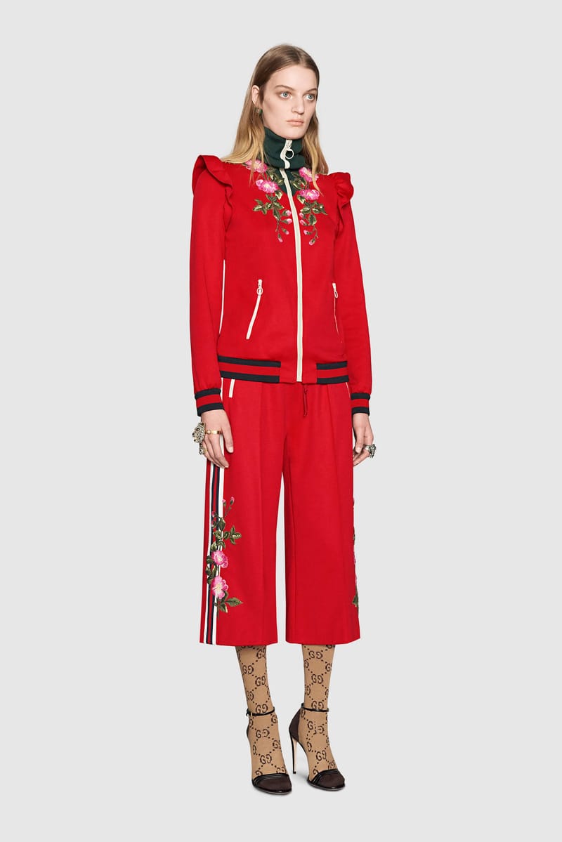 gucci floral tracksuit