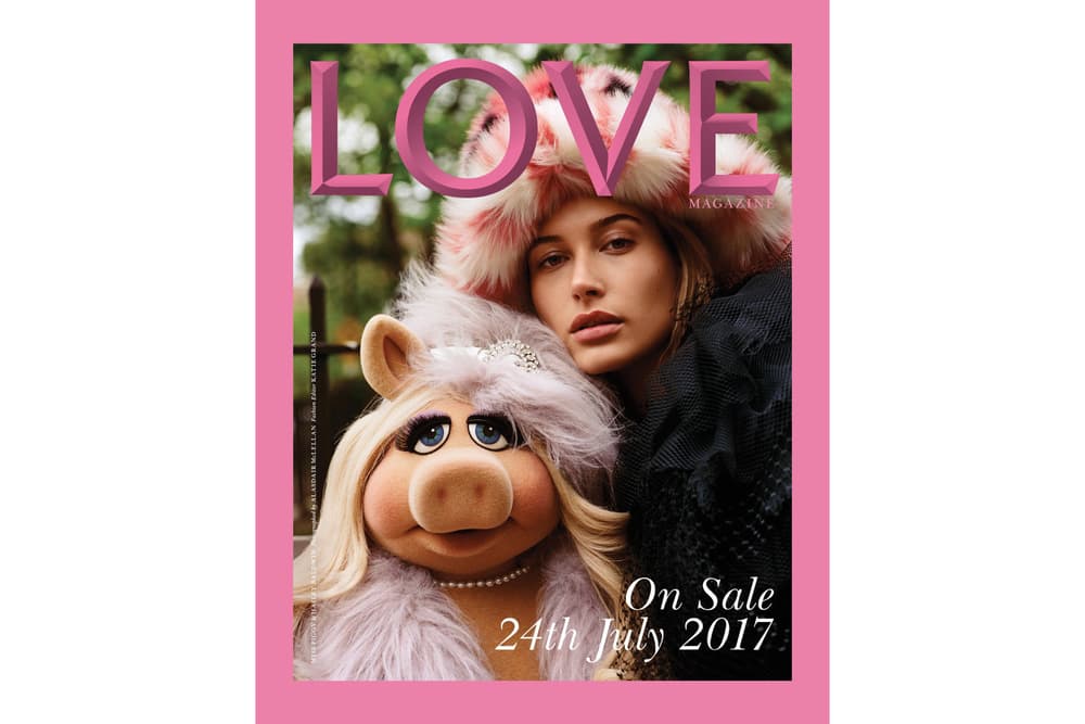 Hailey Baldwin Miss Piggy Love Magazine Cover Issue 18