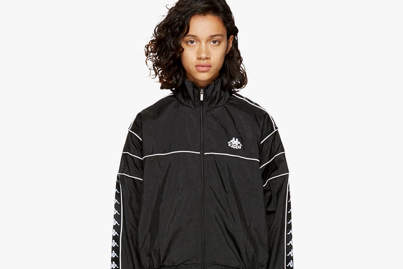 kappa windbreaker black