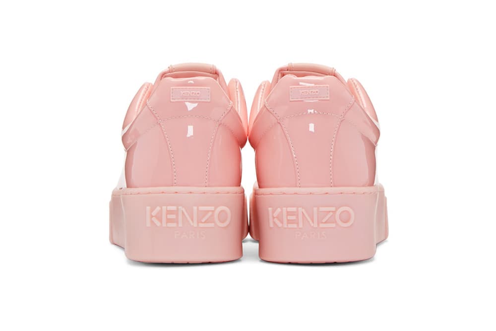 Kenzo Pink Patent K-Lace Platform Sneaker SSENSE