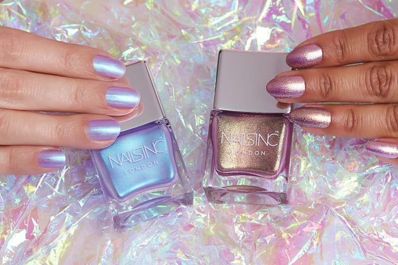 Nails inc Sparkle Like a Unicorn Nail Polish Duo Holographic