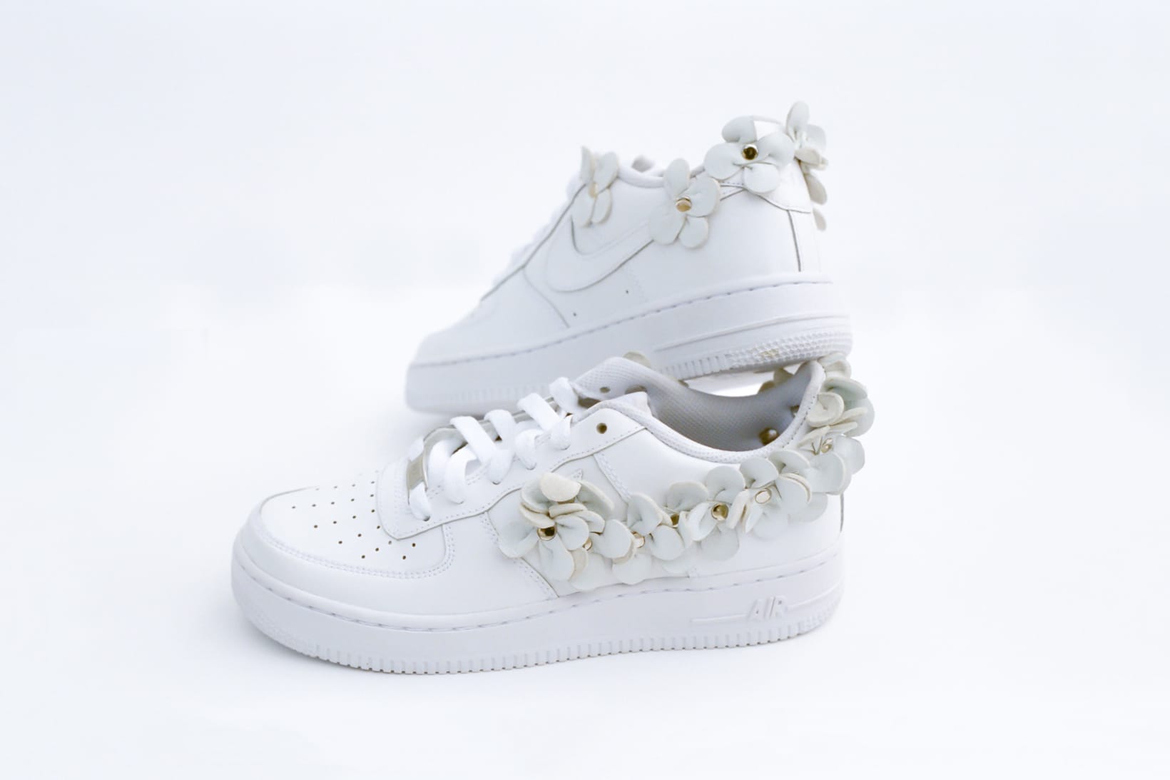 White Flowers Cover Nike's Air Force 1 