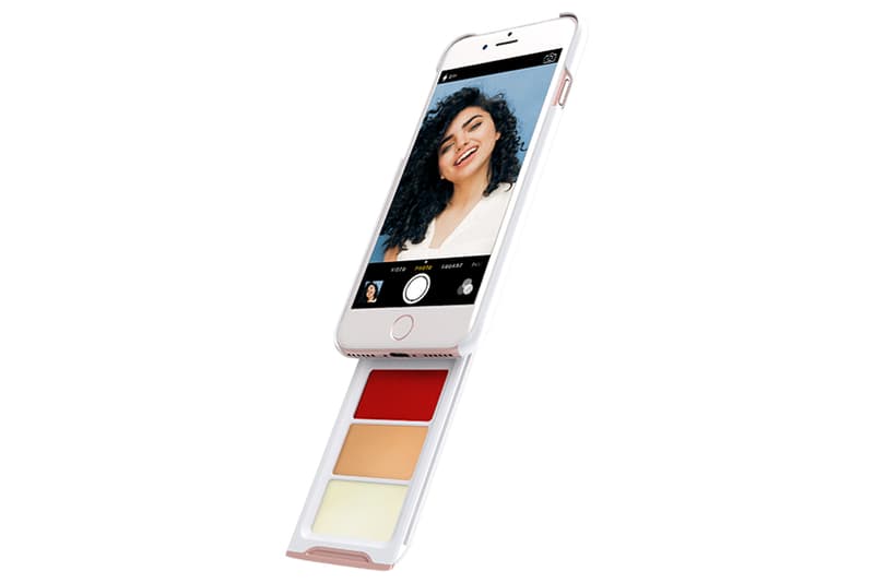POUT Makeup iPhone Case Pink Gold Lipstick Foundation Lip Balm