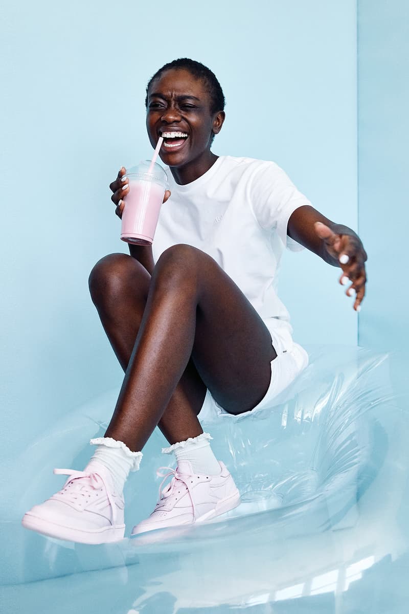 Naked CPH copenhagen sneaker store editorial reebok club c 85 elm pastel milkshake