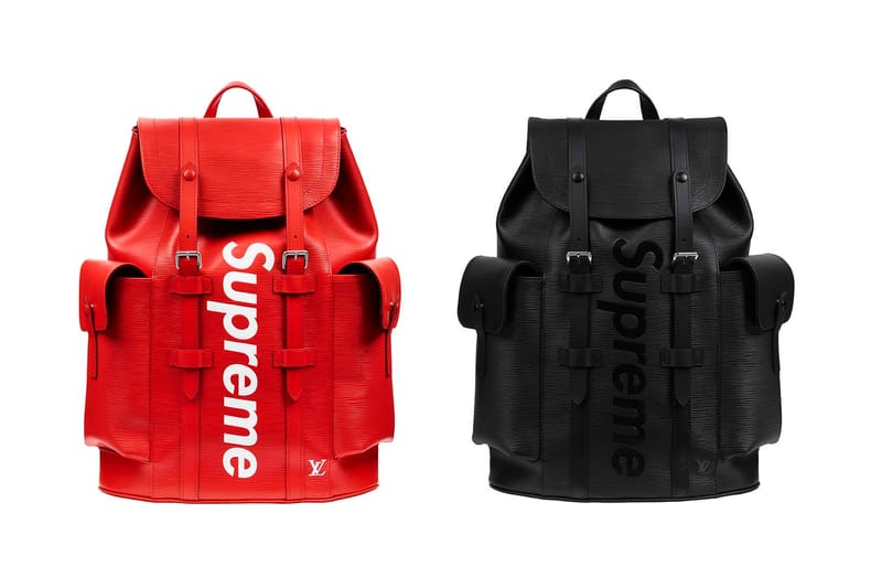 supreme lv bag red