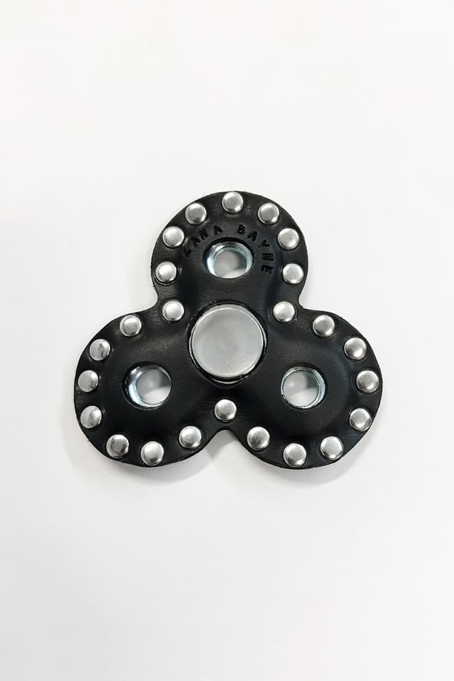 Zana Bayne Studded Leather Fidget Spinner Fashion