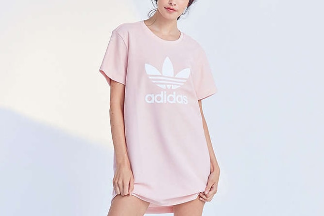 Adidas Originals Pastel Pink T Shirt Dress Hypebae Adidas Originals Pastel Pink T Shirt Dress Hypebae