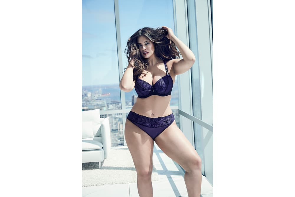 Ashley Graham Lingerie Collection Design Addition Elle Purple Rain Underwear Plus Size