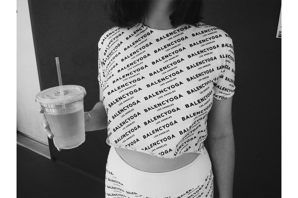 Balencyoga Balenciaga designer parody brand clothing ironic fashion