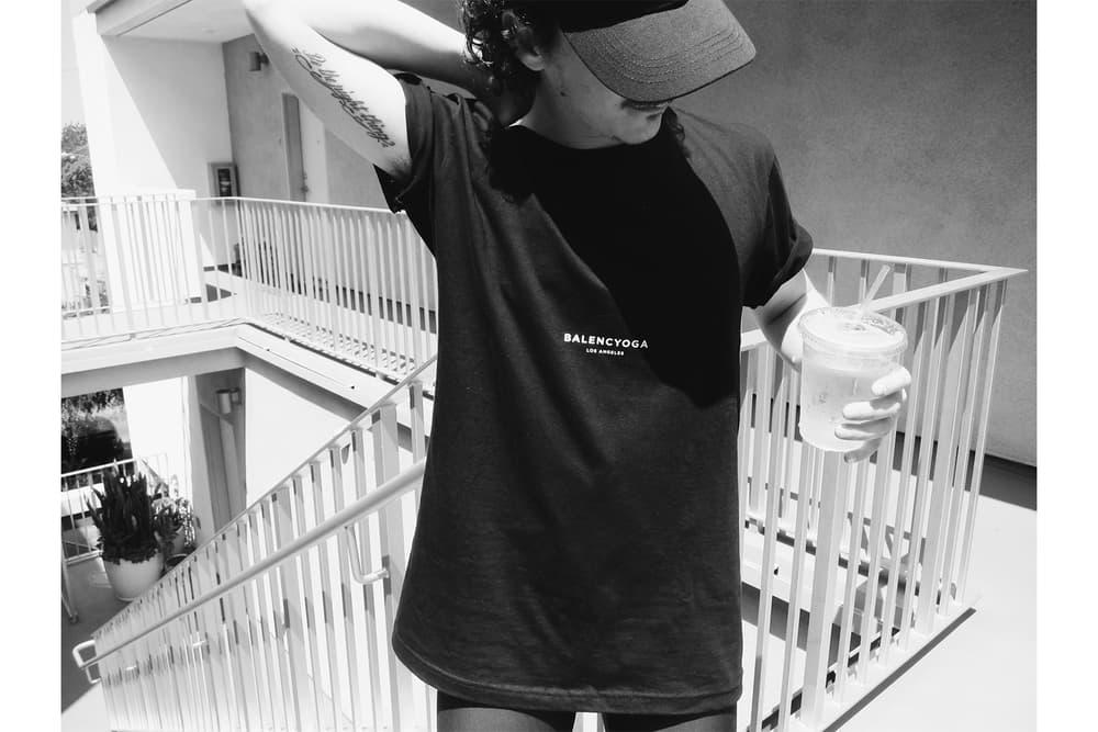 Balencyoga Balenciaga designer parody brand clothing ironic fashion