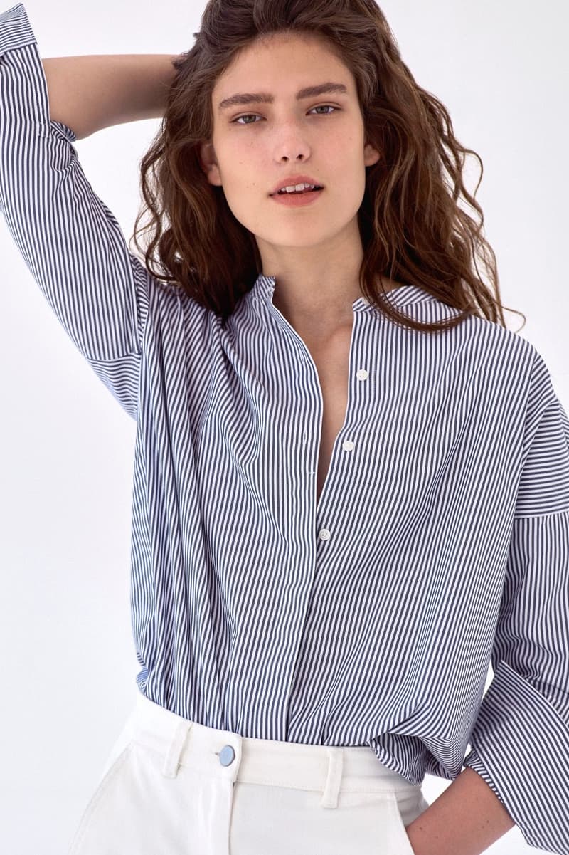 everlane summer shirts collarless oxford boxy shirt
