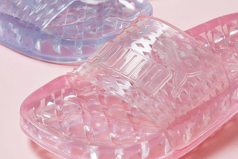 hot pink jelly slides