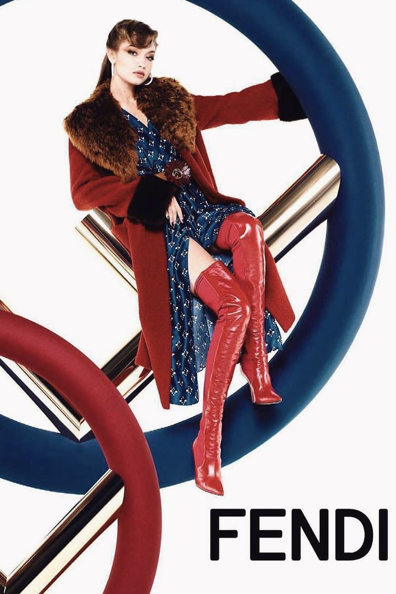 Gigi Hadid Fendi Karl Lagerfeld campaign 2017 fall winter