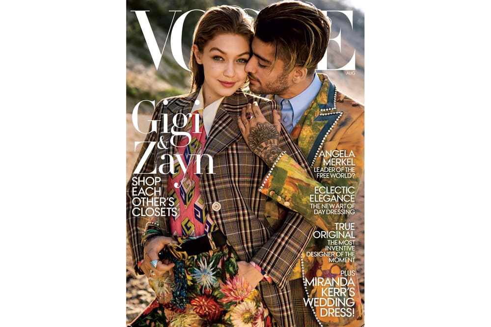 Gigi Hadid Zayn Malik Vogue 2017 August Cover