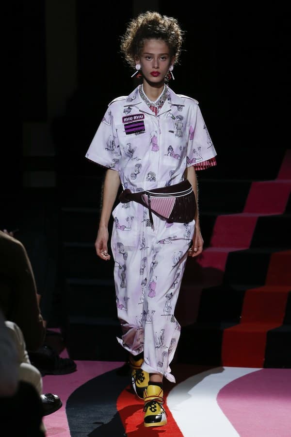Miu Miu 2018 resort collection runway auto womenswear fashion bella hadid kendall jenner adwoa slick woods