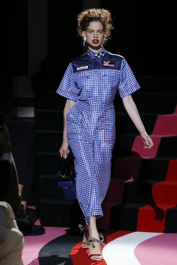 Miu Miu 2018 resort collection runway auto womenswear fashion bella hadid kendall jenner adwoa slick woods