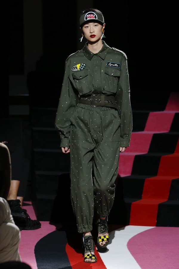 Miu Miu 2018 resort collection runway auto womenswear fashion bella hadid kendall jenner adwoa slick woods