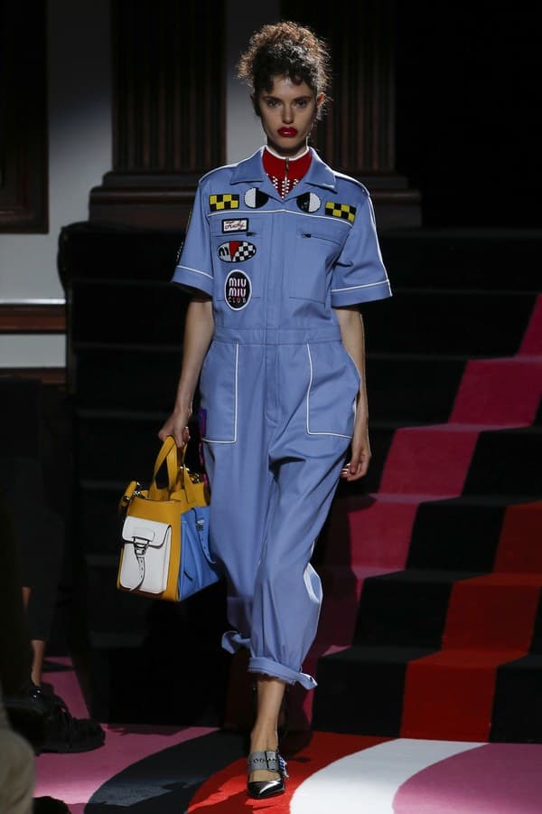Miu Miu 2018 resort collection runway auto womenswear fashion bella hadid kendall jenner adwoa slick woods