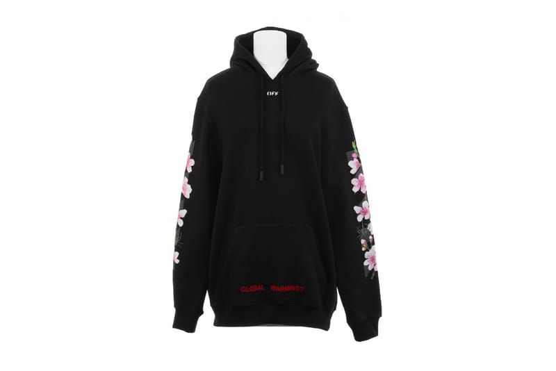 off white black rose hoodie