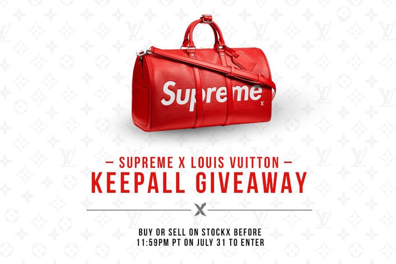 Supreme x Louis Vuitton Keepall Bag Red