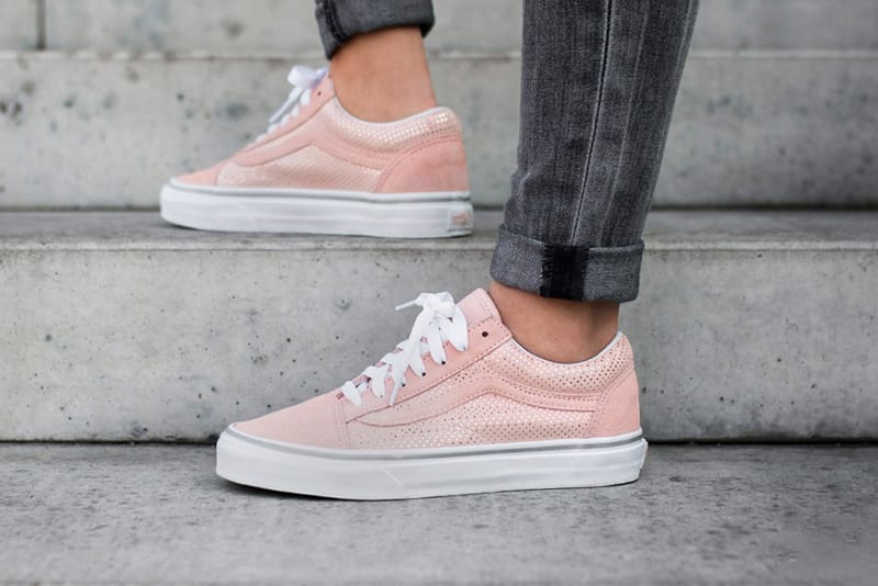 vans old skool pink glitter