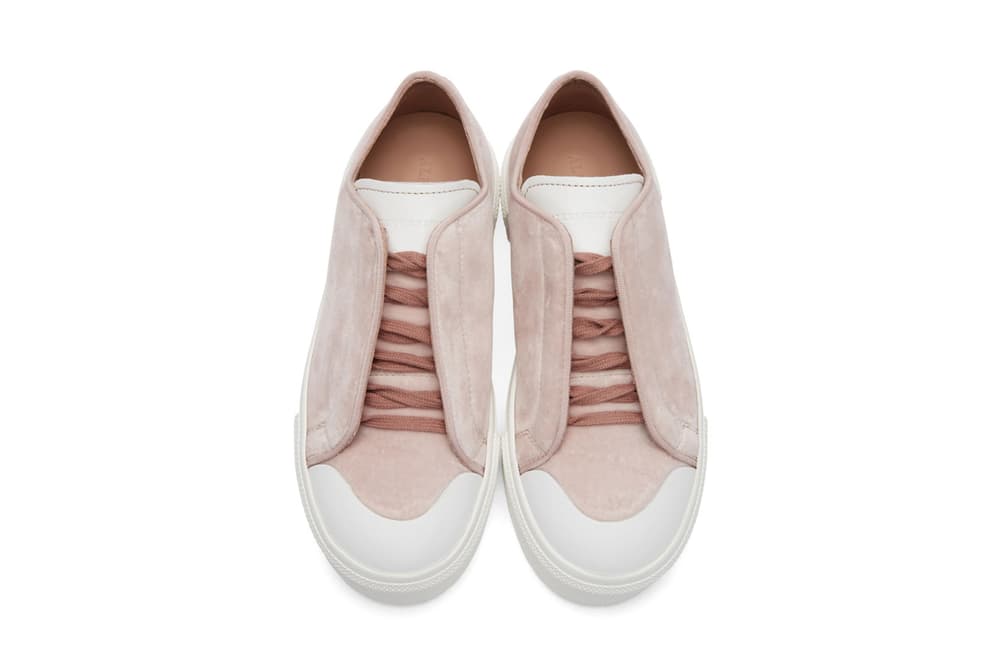 Alexander McQueen Pink Velvet Sneakers