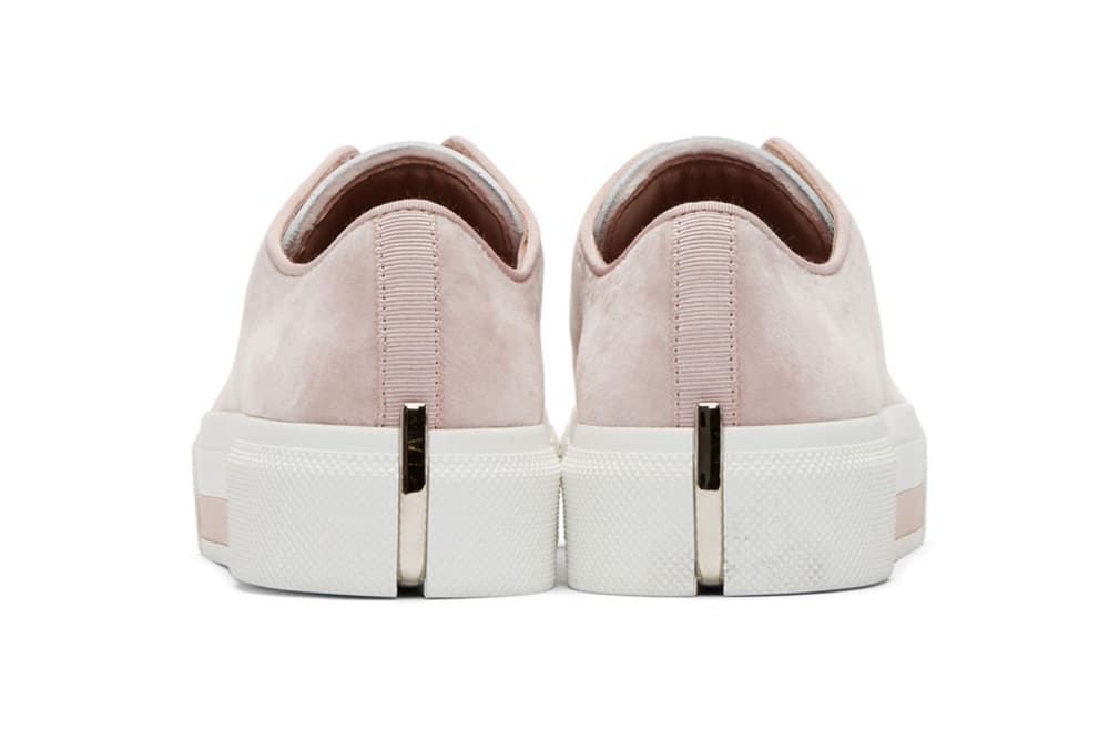 Alexander McQueen Pink Velvet Sneakers