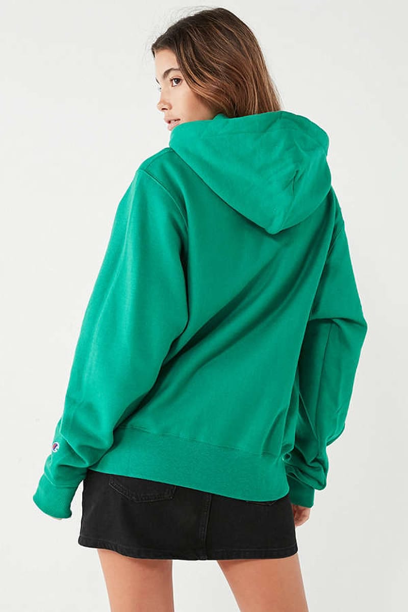 champion reverse weave hoodie green