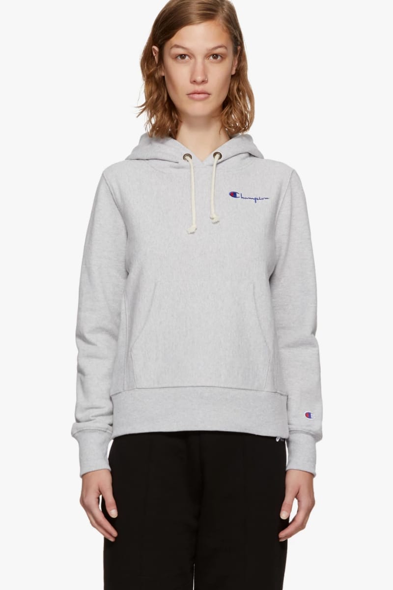 champion reverse weave hoodie dark grey