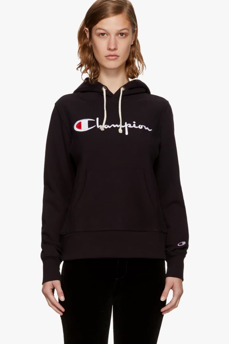 Champion Reverse Weave Hoodie Sweatshirt Crewneck Tee T-shirt Peach Blue Burgundy Green Black Grey SSENSE