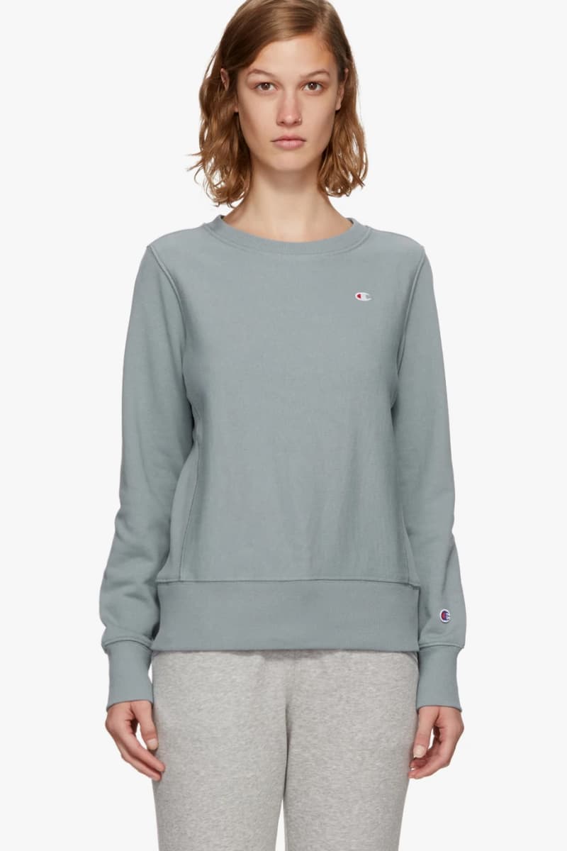 Champion Reverse Weave Hoodie Sweatshirt Crewneck Tee T-shirt Peach Blue Burgundy Green Black Grey SSENSE