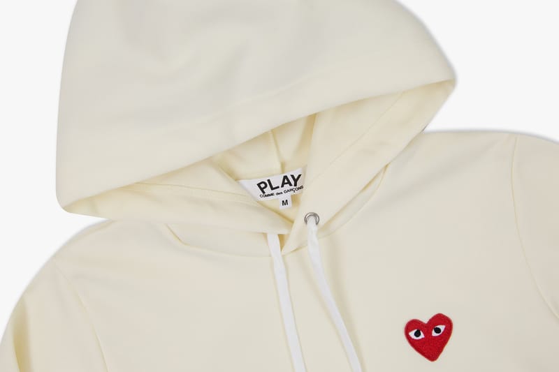 cdg ivory hoodie