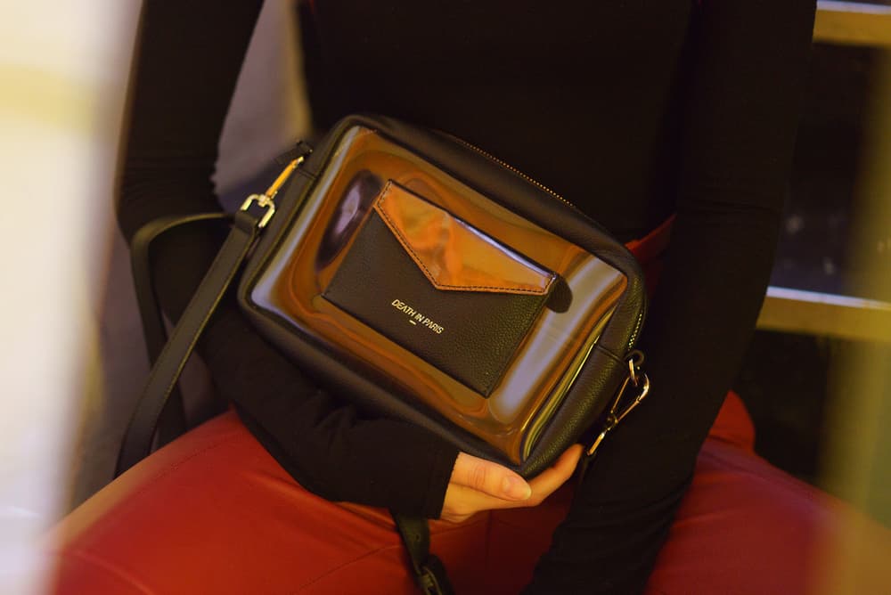Death in Paris Bag cross body leather transparent see through