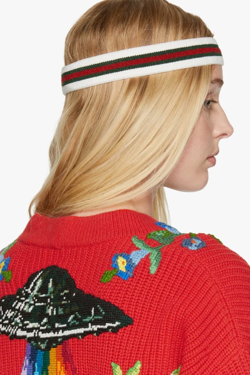 Shop Gucci's Tricolor Web Headband at SSENSE | Hypebae