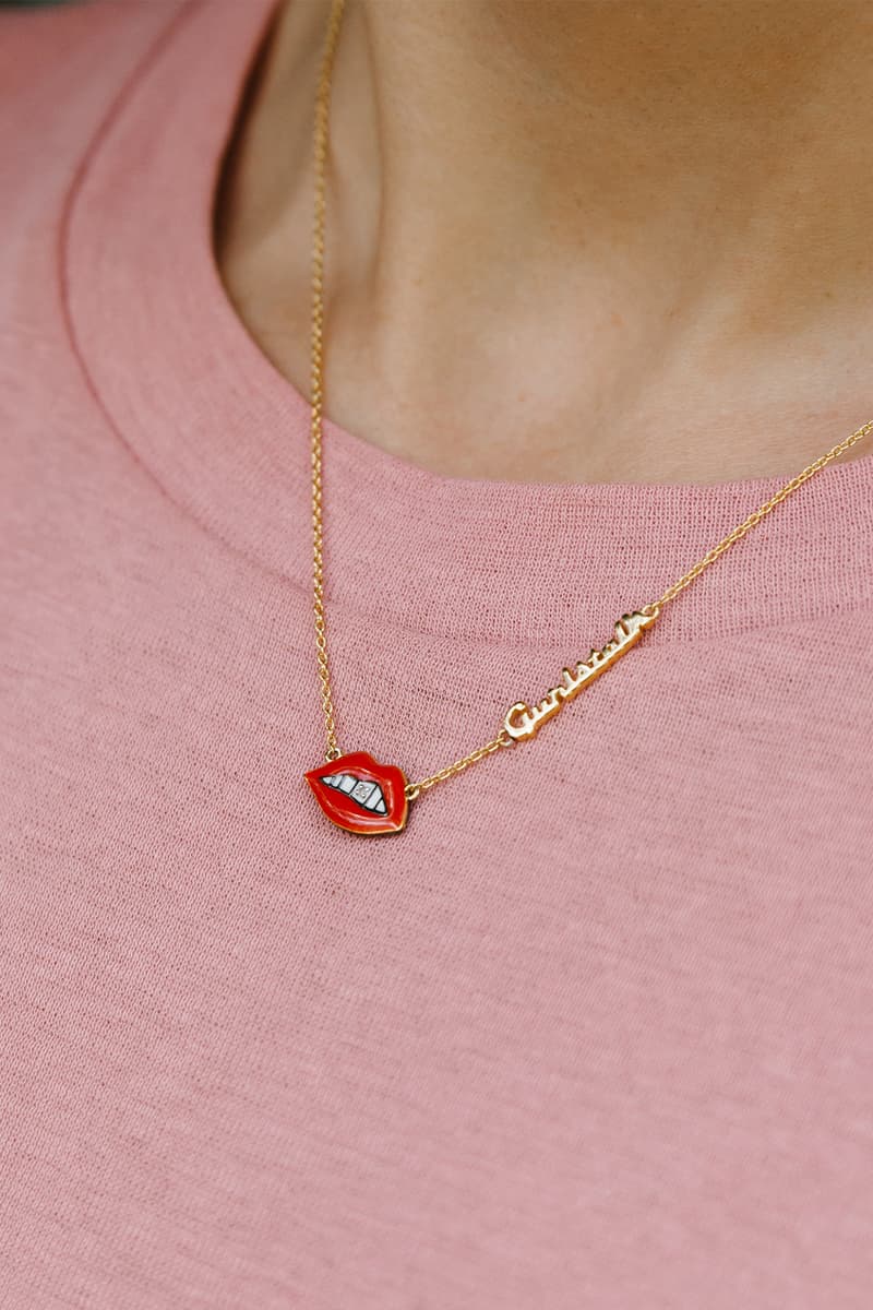 Gurls Talk Adwoa Aboah Astley Clarke lip necklace