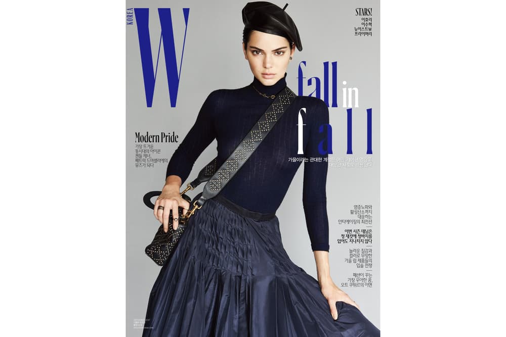 Kendall Jenner W Korea 2017 September Cover Magazine Issue Dior Beret