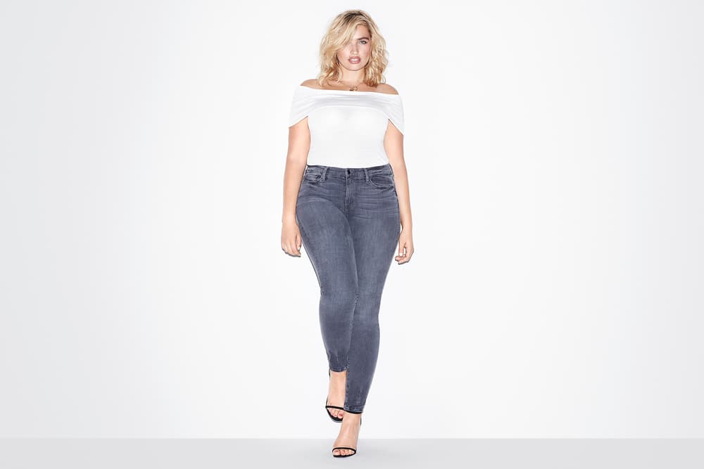 Khloe Kardashian Good American Grommet Jeans Denim Skirt Season 4