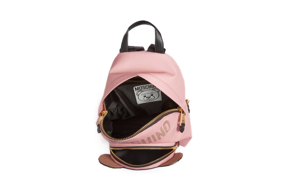 Moschino Cardboard Bear Leather Backpack Pink