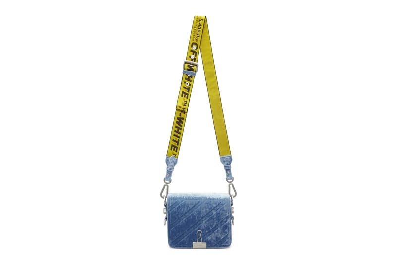 off white binder clip bag blue