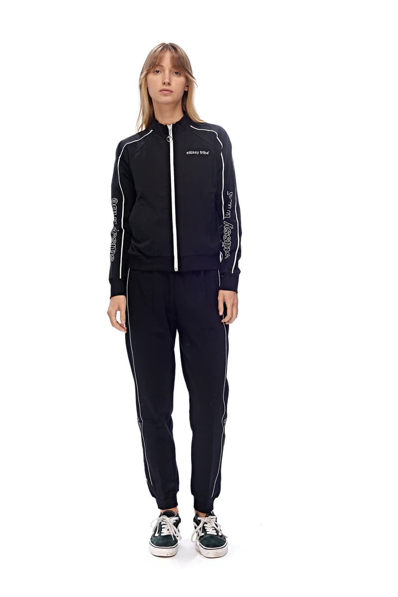 stussy women millennial pink puffer jacket 90s tracksuit