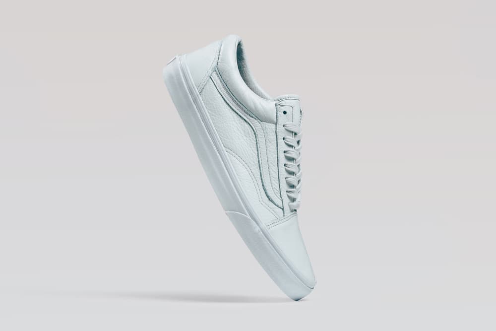 Vans Old Skool Mono Leather Pack Sepia Rose Ice Blue Pastel Pink