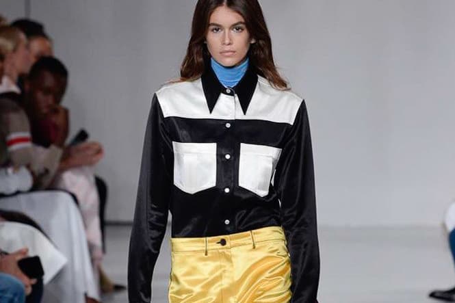 Raf Simons Calvin Klein 2018 Spring Summer Fashion Show NYFW New York Fashion Week Colorblocking Silk Leather