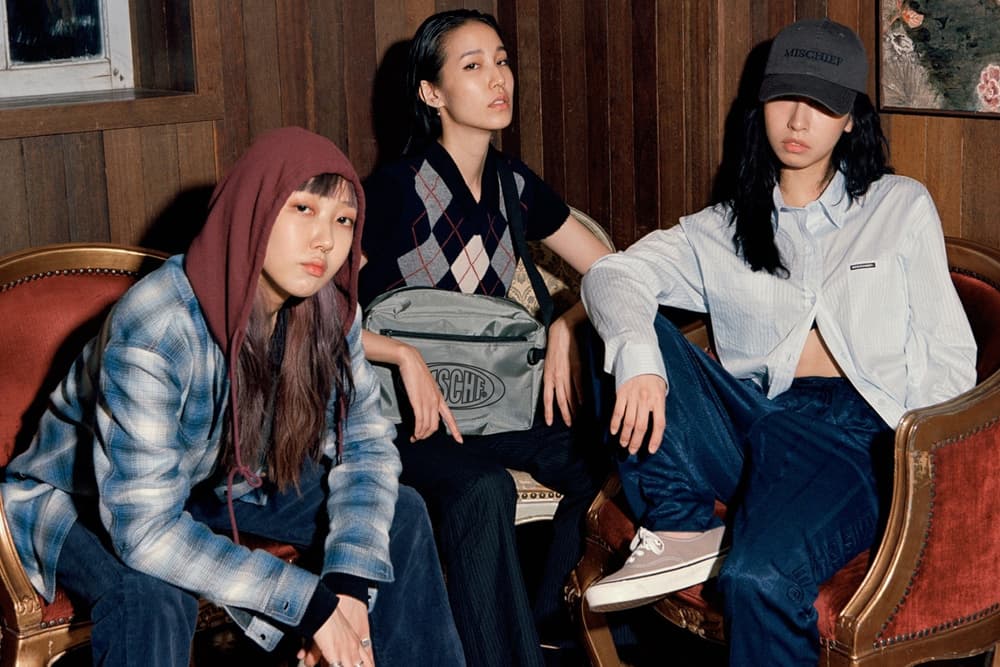 Mischief Korean Brand Edgy Fall Winter Collection Model 2017 Velvet Earthy Tones 90s Retro Color