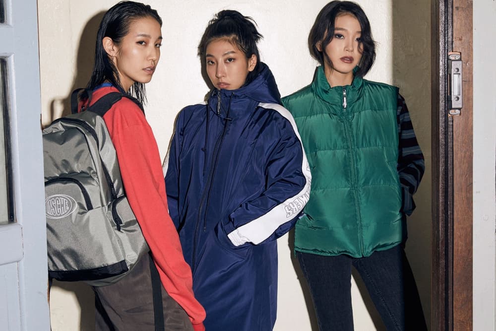 Mischief Korean Brand Edgy Fall Winter Collection Model 2017 Velvet Earthy Tones 90s Retro Color