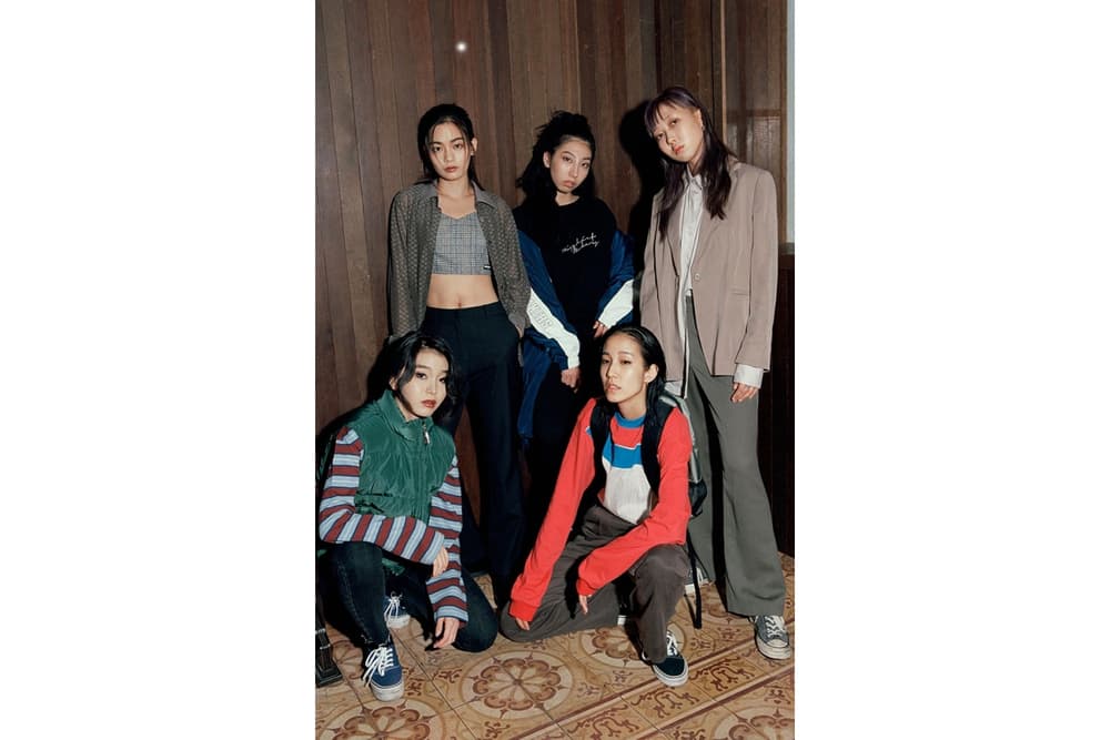 Mischief Korean Brand Edgy Fall Winter Collection Model 2017 Velvet Earthy Tones 90s Retro Color
