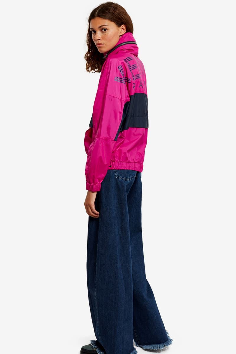 Kenzo Opening Ceremony Pink Pastel Fuschia Magenta Jacket Windbreaker Color Blocking Logo Fall